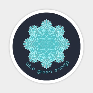 Blue Green Energy Mandala Magnet